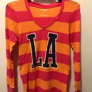 Pink & Orange Stripped Sweater